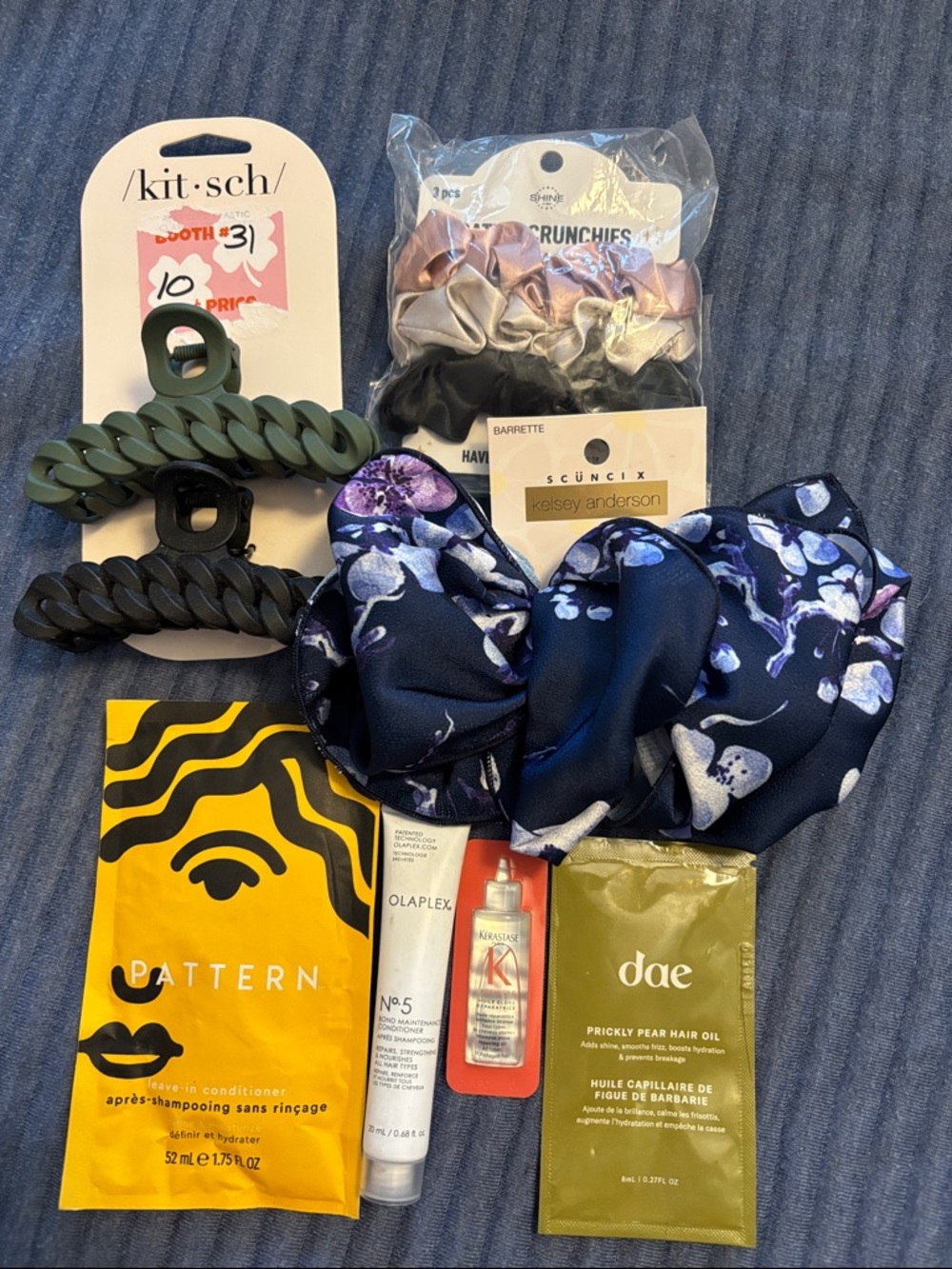 Hair care and accessories bundle.